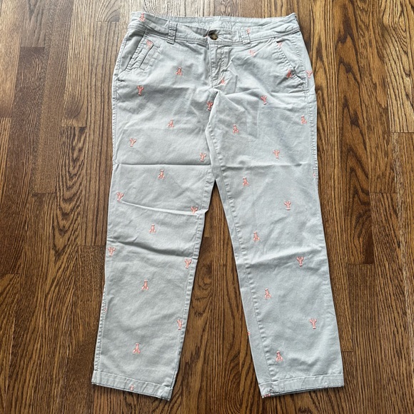 Old Navy embroidered lobster khakis, size 6 - Picture 2 of 5